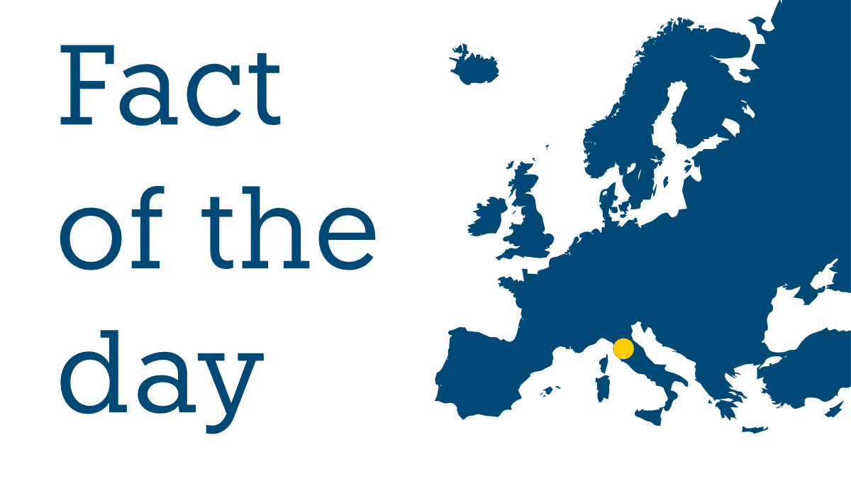 A map of Europe showing the location of the Republic of Cospaia.